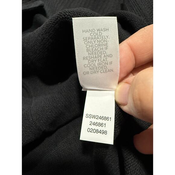 NWT J. Jill Button Front Cardigan Sweater V Neck Lightweight Womens Sz XS Black - Picture 9 of 9